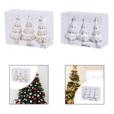 3 Pieces Christmas Tree Baubles Pendants Xmas Tree Decoration for Engagement Golden