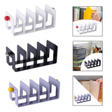 Acrylic Bookend Organizer File Folder Sorter Shelves Non Slip Desk Bookshelf White