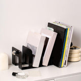 Acrylic Bookend Organizer File Folder Sorter Shelves Non Slip Desk Bookshelf Black