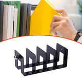 Acrylic Bookend Organizer File Folder Sorter Shelves Non Slip Desk Bookshelf Black