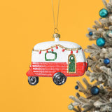 Bus Shape Pendant Photo Prop Festival Wall Christmas Tree Hanging Decoration