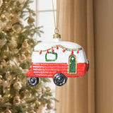 Bus Shape Pendant Photo Prop Festival Wall Christmas Tree Hanging Decoration