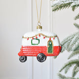 Bus Shape Pendant Photo Prop Festival Wall Christmas Tree Hanging Decoration