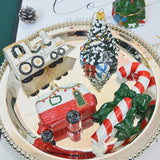 Bus Shape Pendant Photo Prop Festival Wall Christmas Tree Hanging Decoration