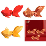 3D Printed Fish Statue Decor Decorative Figurine for Desk Office Centerpiece Red