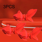 3D Printed Fish Statue Decor Decorative Figurine for Desk Office Centerpiece Red