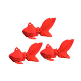 3D Printed Fish Statue Decor Decorative Figurine for Desk Office Centerpiece Red