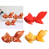 3D Printed Fish Statue Decor Decorative Figurine for Desk Office Centerpiece Red