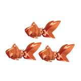 3D Printed Fish Statue Decor Decorative Figurine for Desk Office Centerpiece Red Gold