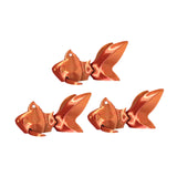 3D Printed Fish Statue Decor Decorative Figurine for Desk Office Centerpiece Red Gold