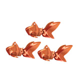 3D Printed Fish Statue Decor Decorative Figurine for Desk Office Centerpiece Red Gold