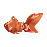 3D Printed Fish Statue Decor Decorative Figurine for Desk Office Centerpiece Red Gold