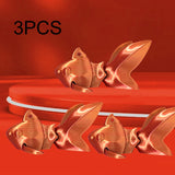 3D Printed Fish Statue Decor Decorative Figurine for Desk Office Centerpiece Red Gold