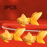 3D Printed Fish Statue Decor Decorative Figurine for Desk Office Centerpiece Golden