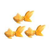 3D Printed Fish Statue Decor Decorative Figurine for Desk Office Centerpiece Golden