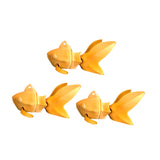 3D Printed Fish Statue Decor Decorative Figurine for Desk Office Centerpiece Golden