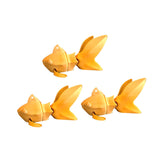 3D Printed Fish Statue Decor Decorative Figurine for Desk Office Centerpiece Golden