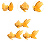 3D Printed Fish Statue Decor Decorative Figurine for Desk Office Centerpiece Golden