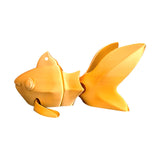 3D Printed Fish Statue Decor Decorative Figurine for Desk Office Centerpiece Golden