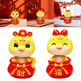 Chinese New Year Snake Statue Cute Adornment for Living Room Cabinet Bedroom Eyes Open