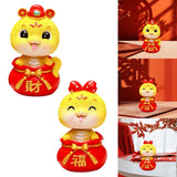 Chinese New Year Snake Statue Cute Adornment for Living Room Cabinet Bedroom Eyes Open