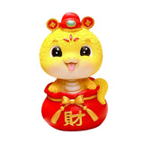 Chinese New Year Snake Statue Cute Adornment for Living Room Cabinet Bedroom Eyes Open