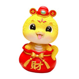 Chinese New Year Snake Statue Cute Adornment for Living Room Cabinet Bedroom Eyes Open