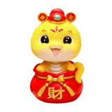 Chinese New Year Snake Statue Cute Adornment for Living Room Cabinet Bedroom Eyes Open