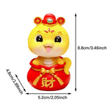 Chinese New Year Snake Statue Cute Adornment for Living Room Cabinet Bedroom Eyes Open