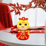 Chinese New Year Snake Statue Cute Adornment for Living Room Cabinet Bedroom Eyes Open