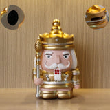 Nutcracker Money Box Figure Home Statue for Decorative Holiday