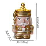 Nutcracker Money Box Figure Home Statue for Decorative Holiday