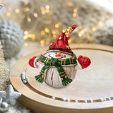 Christmas Snowman Statue Cute Christmas Decoration for Holiday Bedroom Party