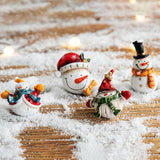 Christmas Snowman Statue Cute Christmas Decoration for Holiday Bedroom Party