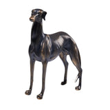 Resin Animal Figurine Sculpture Christmas Desk Ornament Greyhound Dog Statue