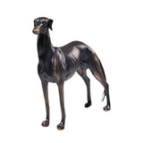 Resin Animal Figurine Sculpture Christmas Desk Ornament Greyhound Dog Statue