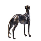 Resin Animal Figurine Sculpture Christmas Desk Ornament Greyhound Dog Statue