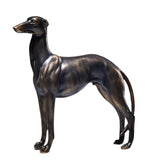 Resin Animal Figurine Sculpture Christmas Desk Ornament Greyhound Dog Statue