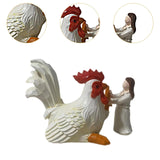 High Five Chicken Statue Collections Table Ornament for Cabinet Indoor Patio