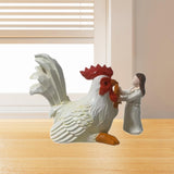 High Five Chicken Statue Collections Table Ornament for Cabinet Indoor Patio