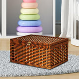 Storage Basket with Lid with Lock Organizer Case for Bedroom Home Tabletop coffee