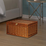 Storage Basket with Lid with Lock Organizer Case for Bedroom Home Tabletop coffee