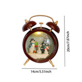 Christmas Snow Globe Alarm Clock Festival Wood Home Decor Christmas Ornament