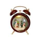 Christmas Snow Globe Alarm Clock Festival Wood Home Decor Christmas Ornament