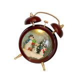 Christmas Snow Globe Alarm Clock Festival Wood Home Decor Christmas Ornament