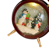 Christmas Snow Globe Alarm Clock Festival Wood Home Decor Christmas Ornament