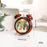 Christmas Snow Globe Alarm Clock Festival Wood Home Decor Christmas Ornament