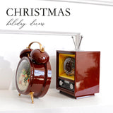 Christmas Snow Globe Alarm Clock Festival Wood Home Decor Christmas Ornament