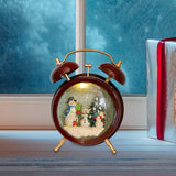 Christmas Snow Globe Alarm Clock Festival Wood Home Decor Christmas Ornament