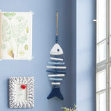 Nautical Theme Practical Multipurpose Wooden Fish Sculpture for Indoor Space 54x12cm